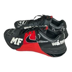 Nike Mens Sz 12.5 Metcon 8 MF Mat Fraser Black Red DO9387 Training Sneakers